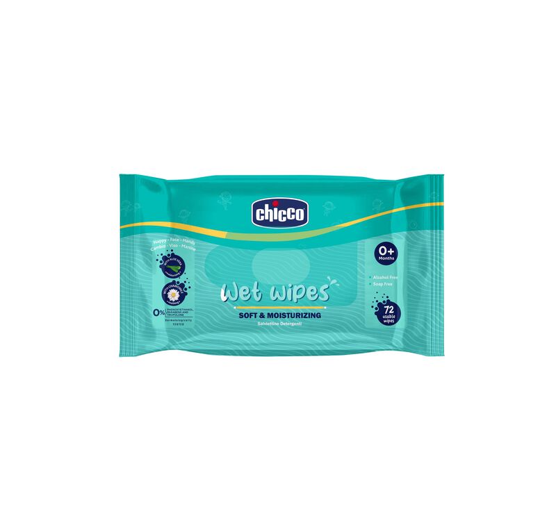 Combo- Chicco Baby Moments Gentle Body Wash And Shampoo, Paraben & Phenoxyethanol free, 0M+ (200ML) + Chicco Baby Moisturizing Wet Wipes with Aloe Vera and Chamomile (72 Wipes) image number null